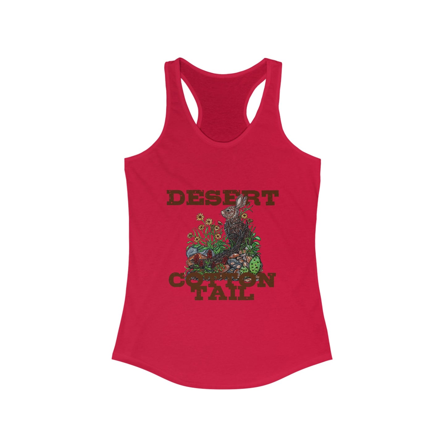 Desert Cottontail Women's Ideal Racerback Tank