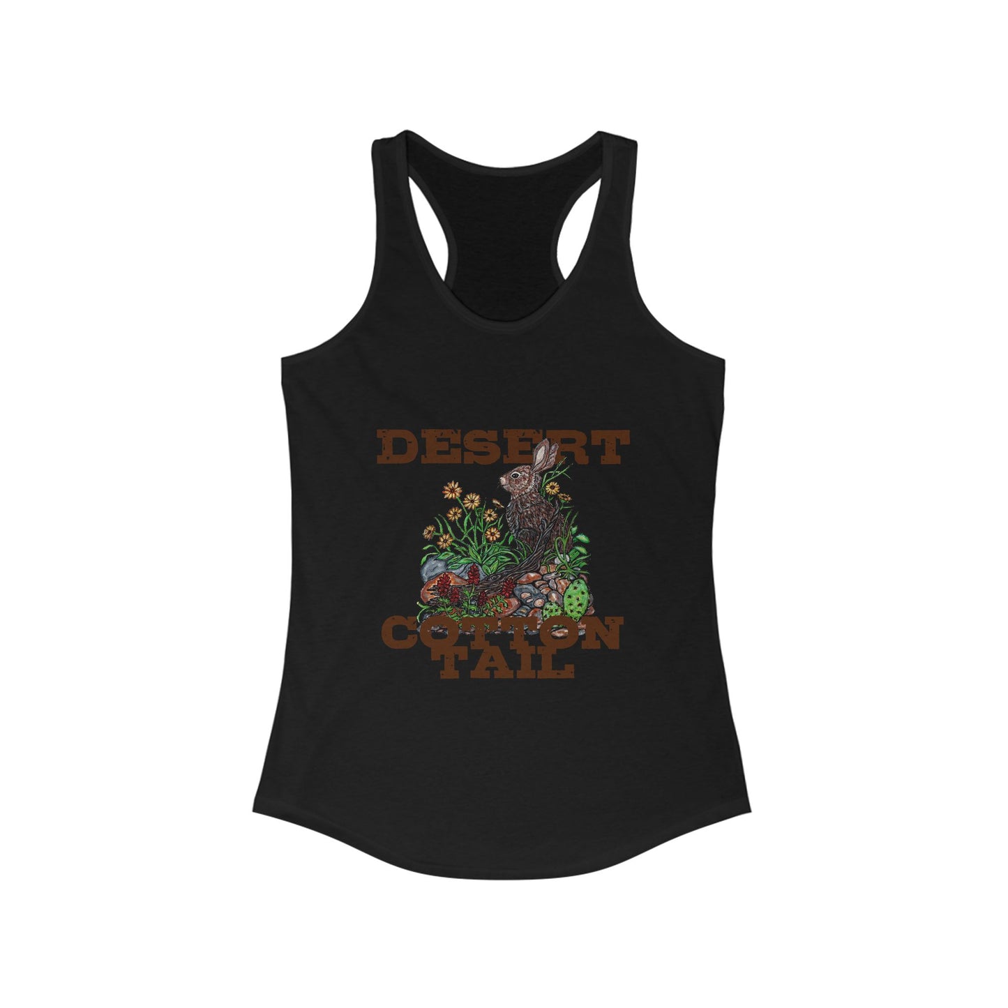 Desert Cottontail Women's Ideal Racerback Tank