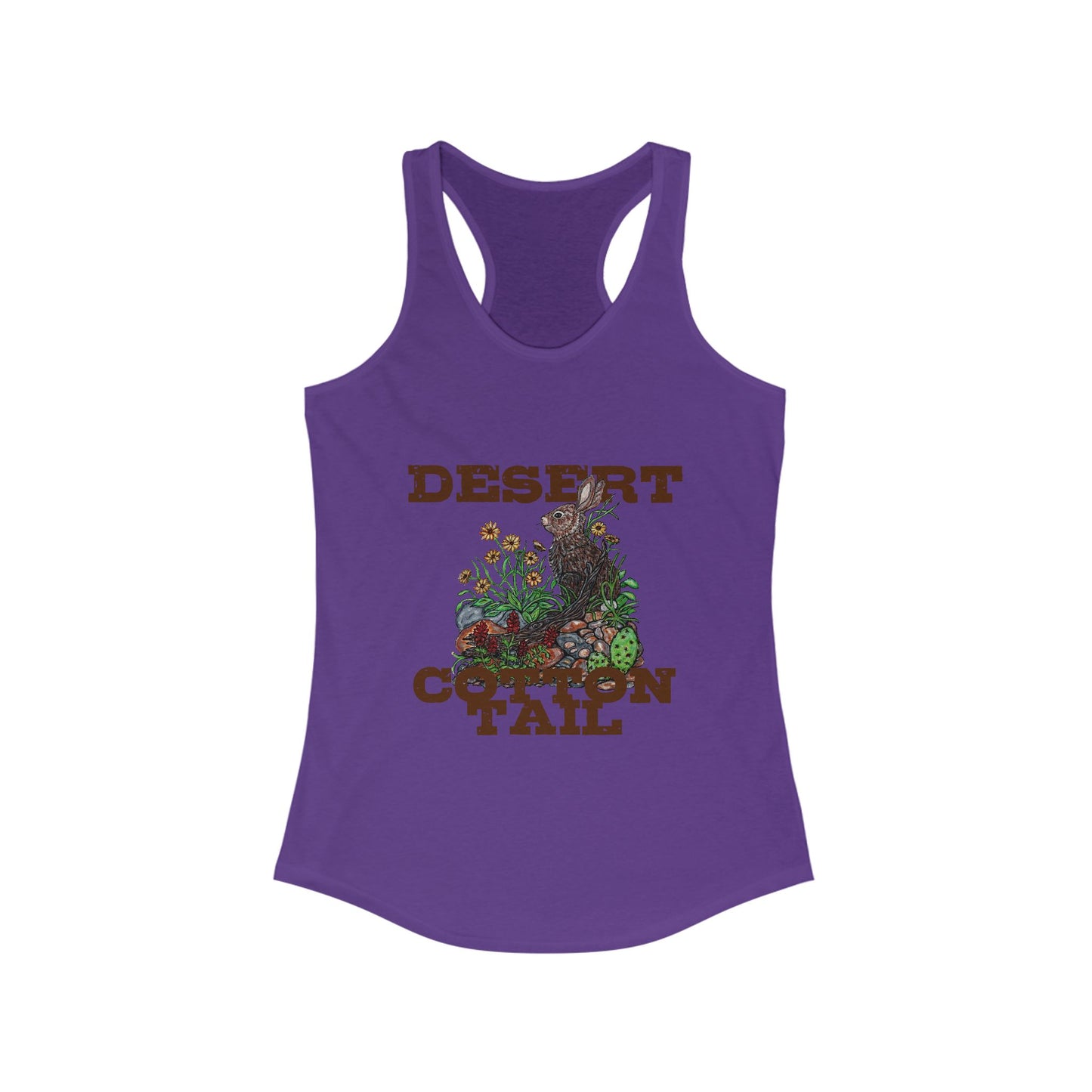 Desert Cottontail Women's Ideal Racerback Tank
