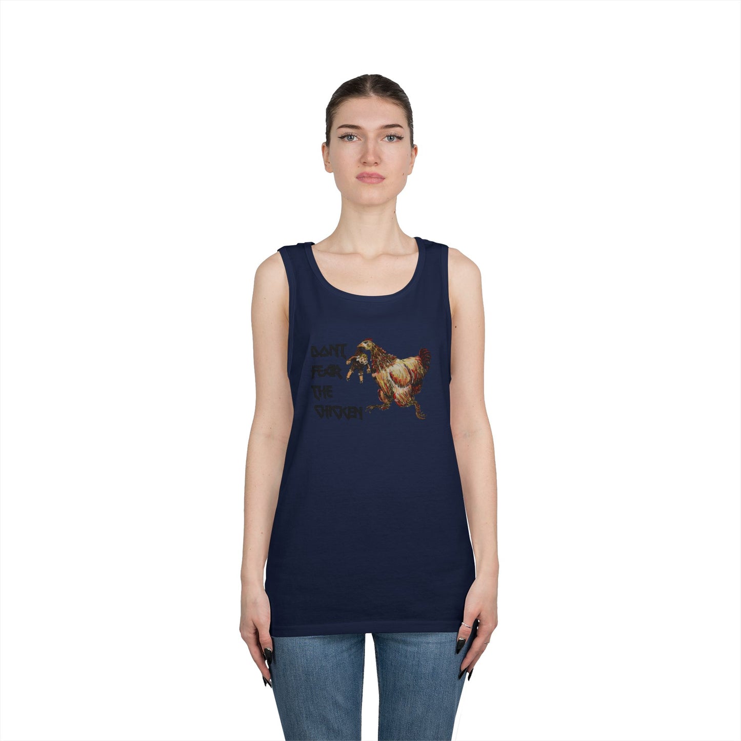 Don't Fear the Chicken Unisex Heavy Cotton Tank Top
