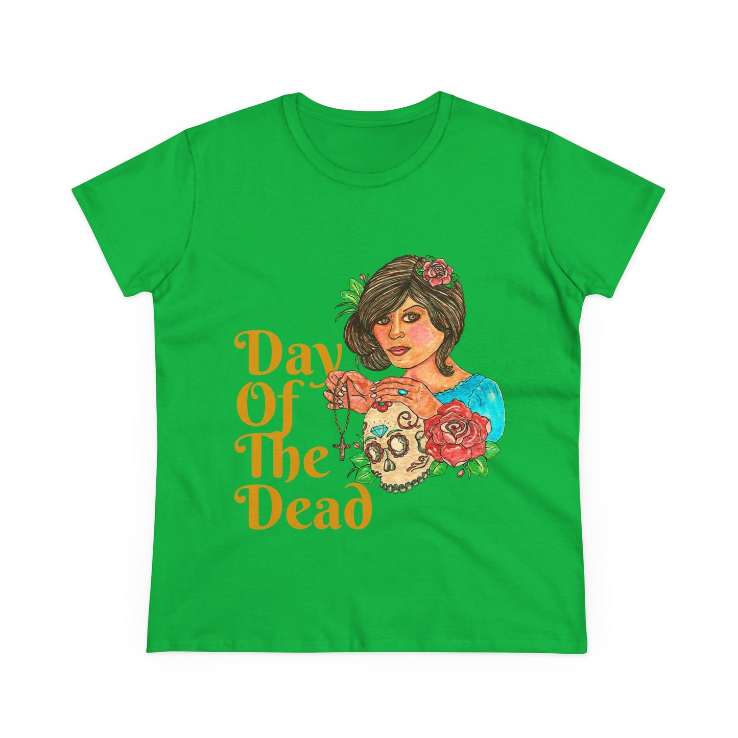 Day of the Dead Women's Midweight Cotton Tee