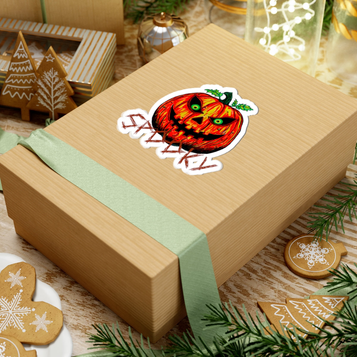 Spooky Jack-o-Lantern Kiss-Cut Stickers