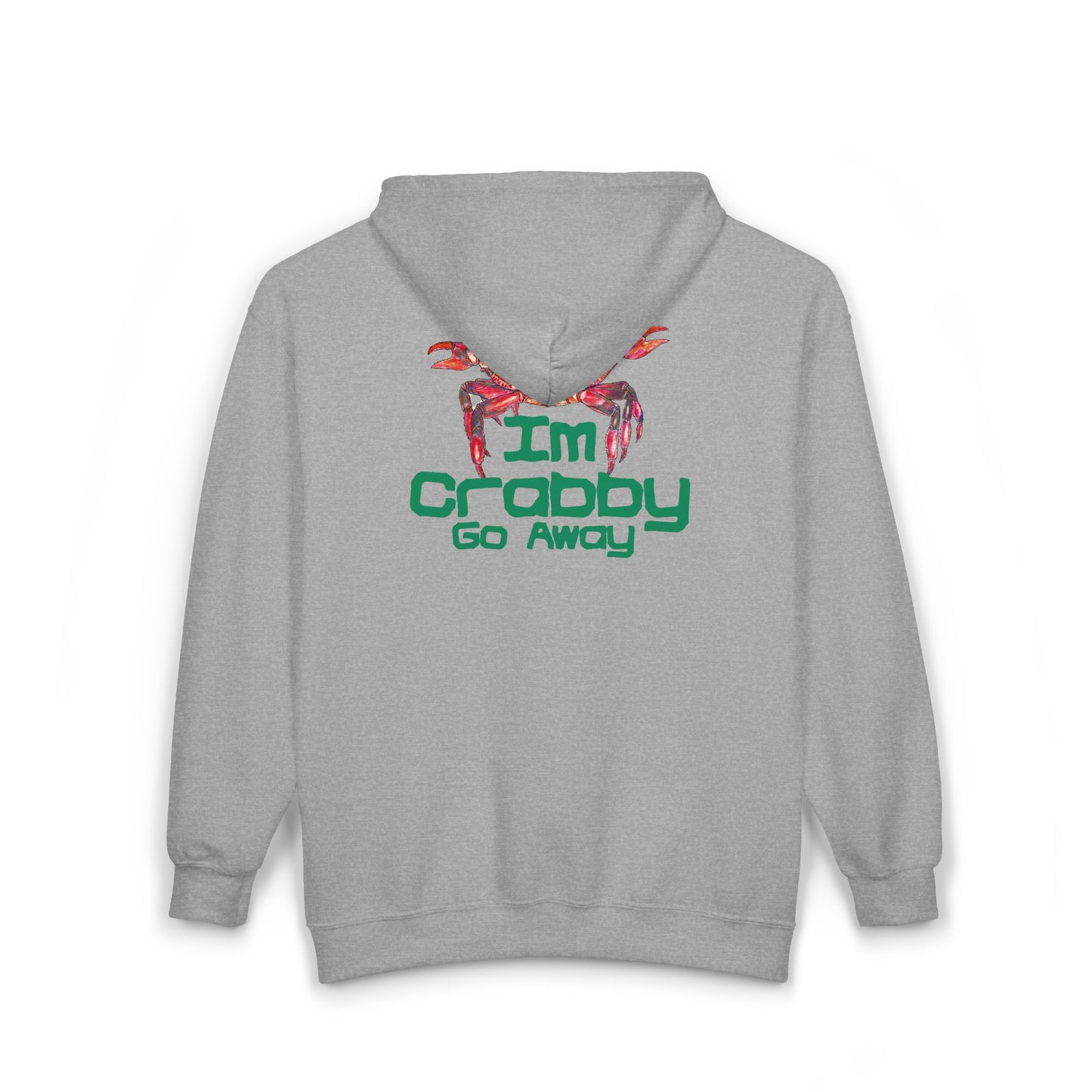 I'm Crabby Go Away Unisex Heavy Blend™ Full Zip Hooded Sweatshirt