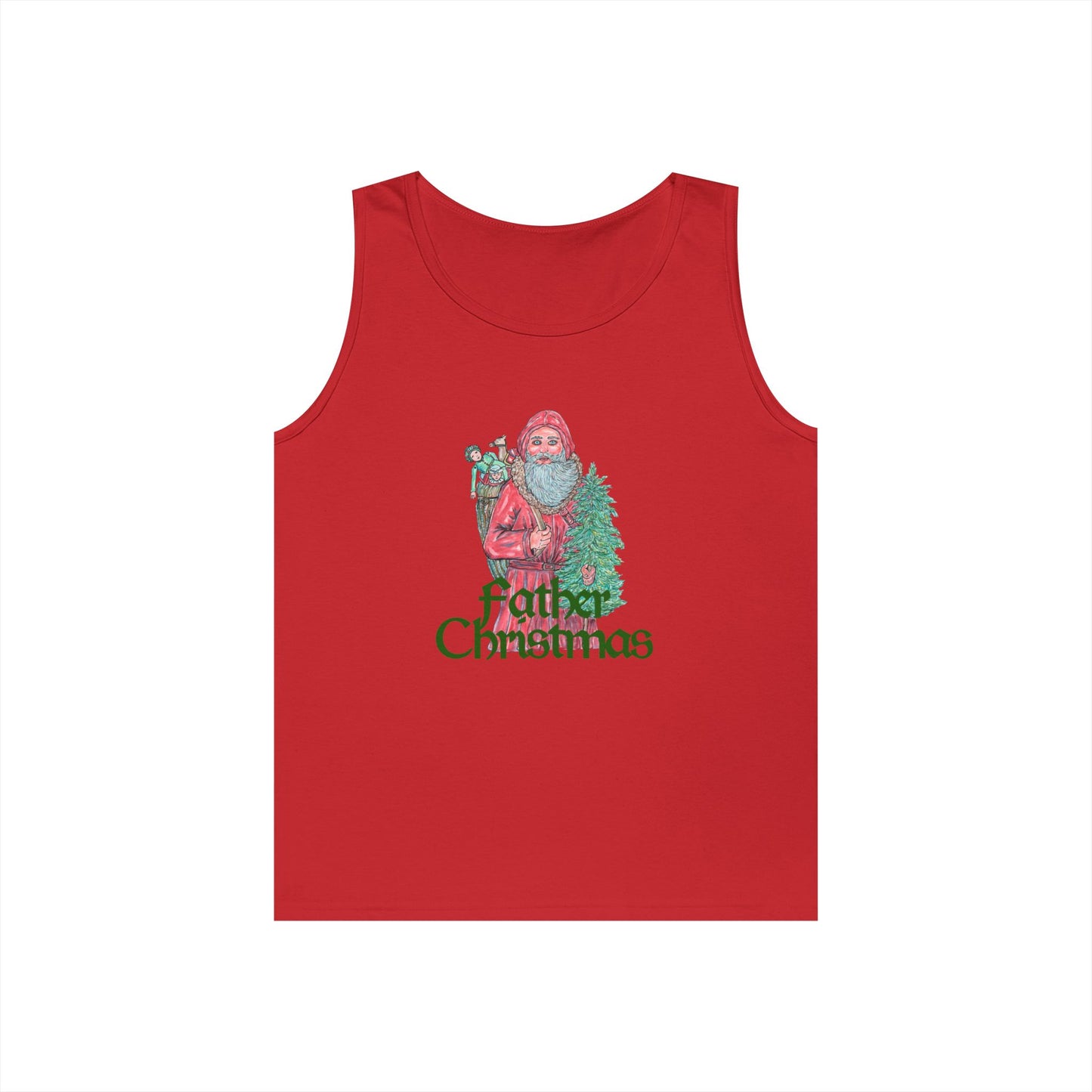 Father Christmas Unisex Heavy Cotton Tank Top