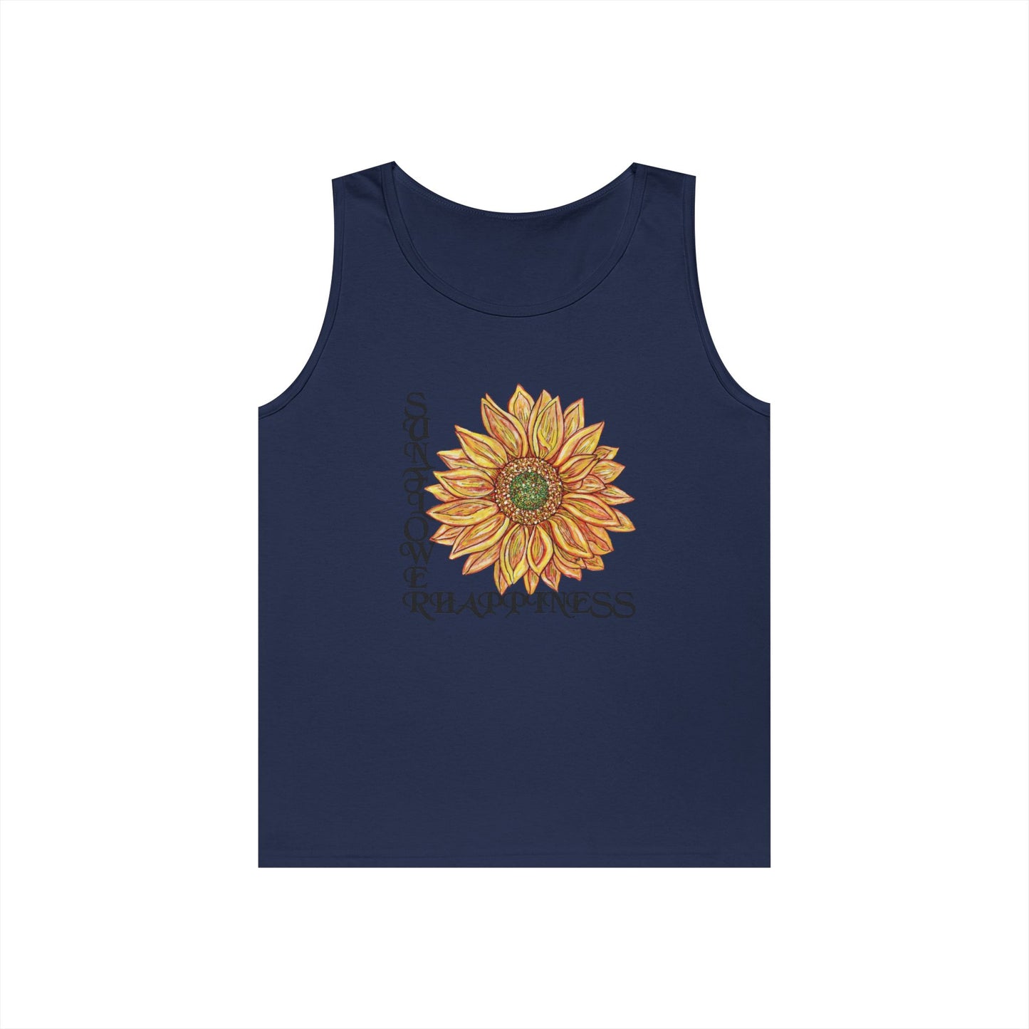 Sunflowers and Happiness Unisex Heavy Cotton Tank Top