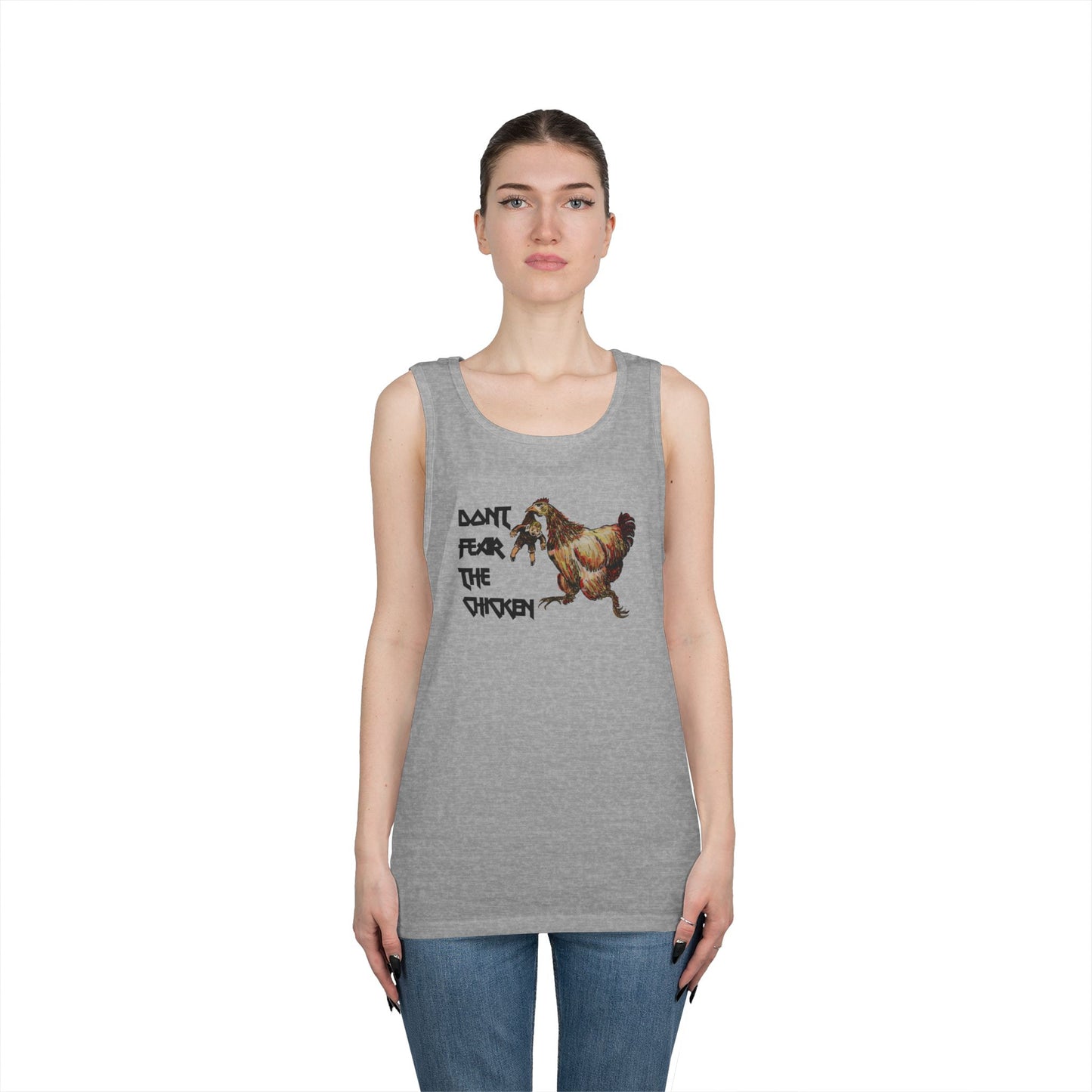 Don't Fear the Chicken Unisex Heavy Cotton Tank Top
