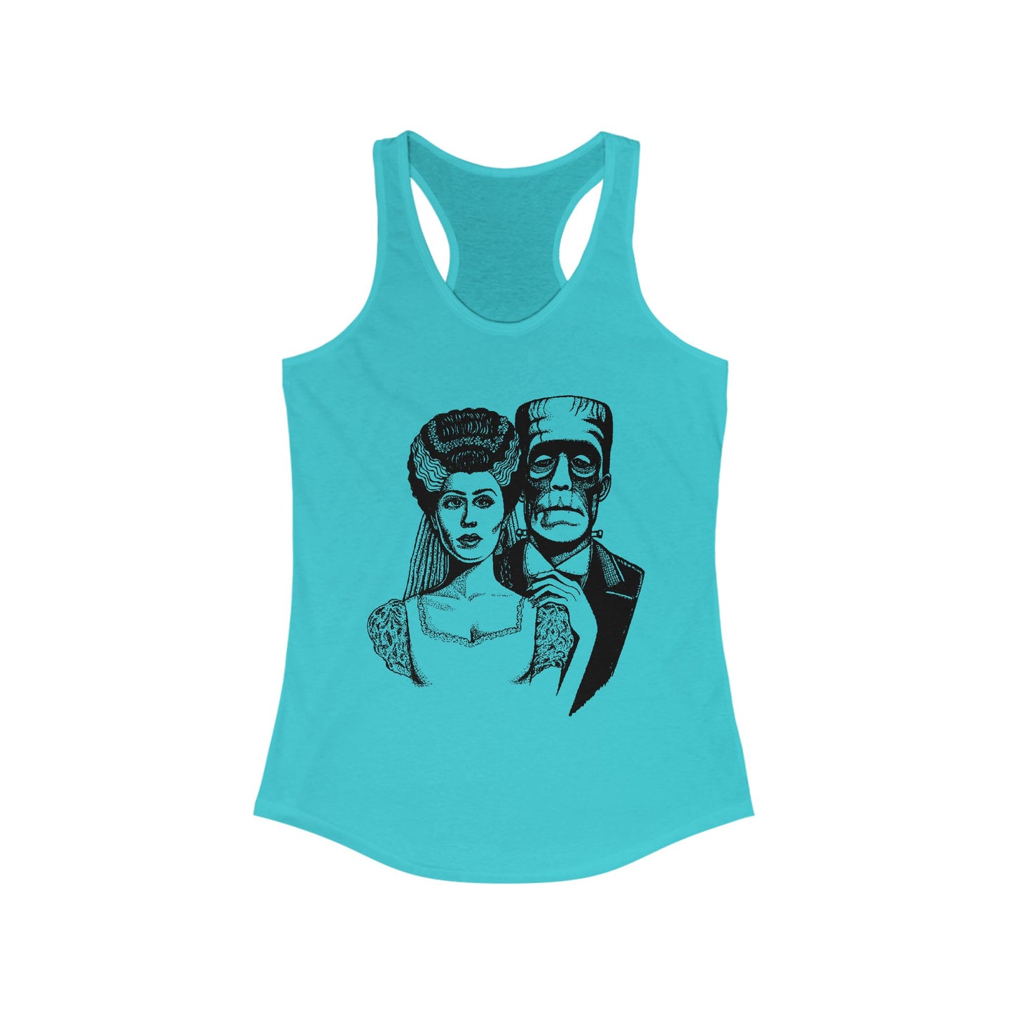 Frankenstein and Bride Women's Ideal Racerback Tank