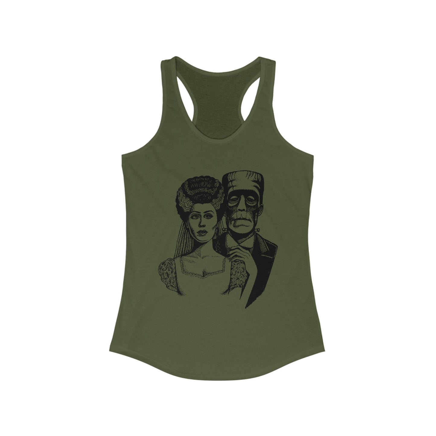 Frankenstein and Bride Women's Ideal Racerback Tank