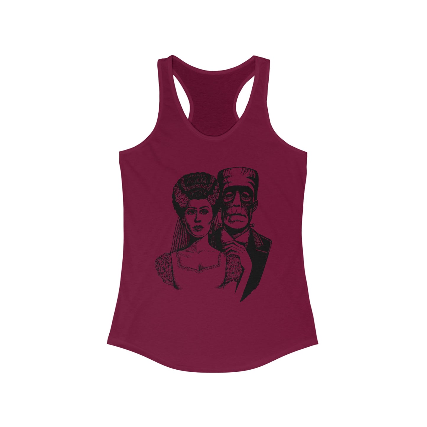 Frankenstein and Bride Women's Ideal Racerback Tank