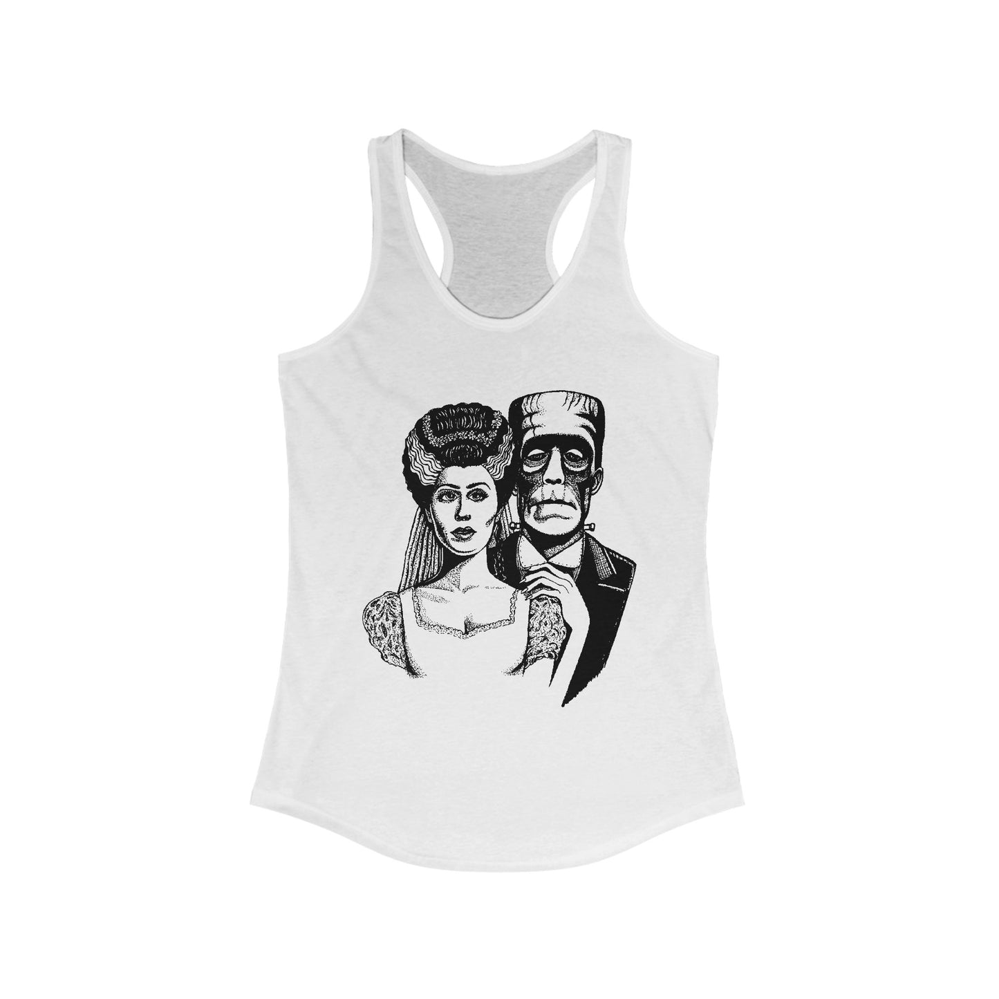 Frankenstein and Bride Women's Ideal Racerback Tank