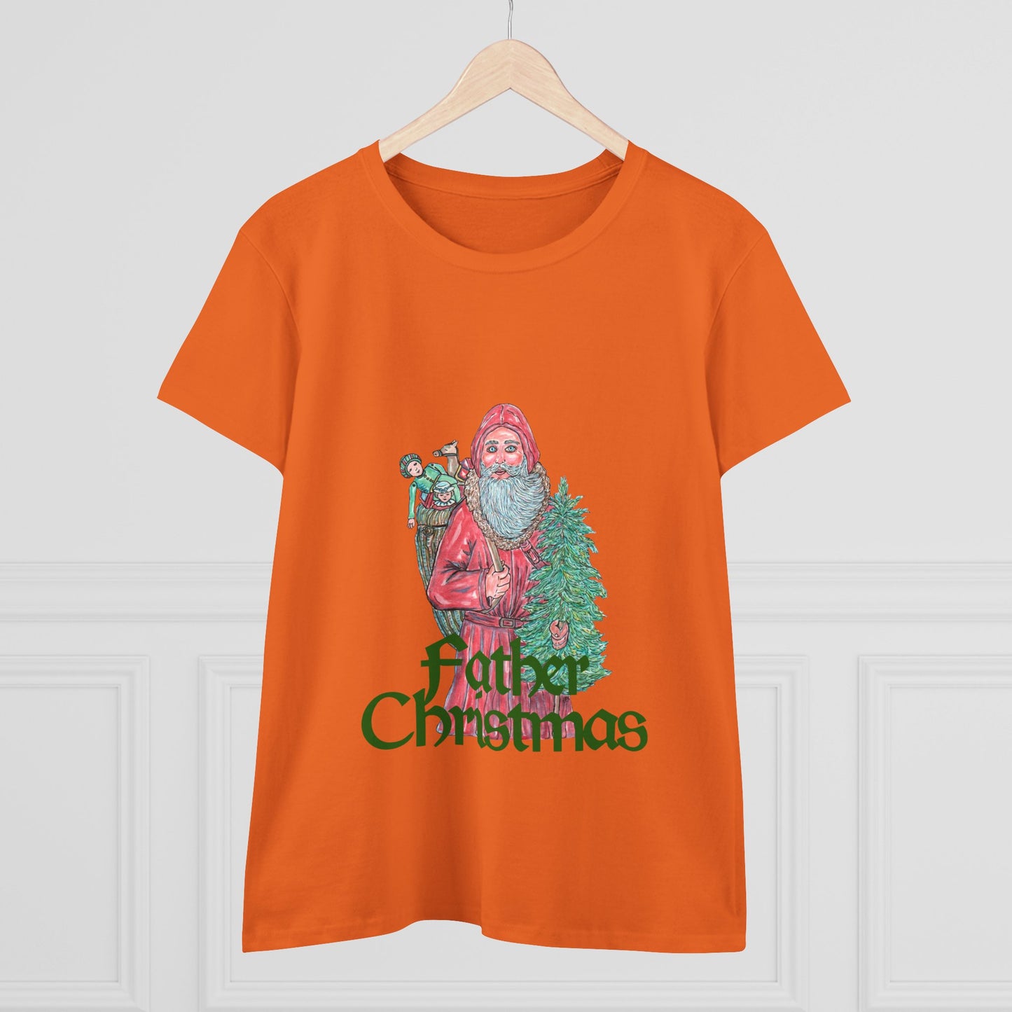 Father Christmas Women's Midweight Cotton Tee