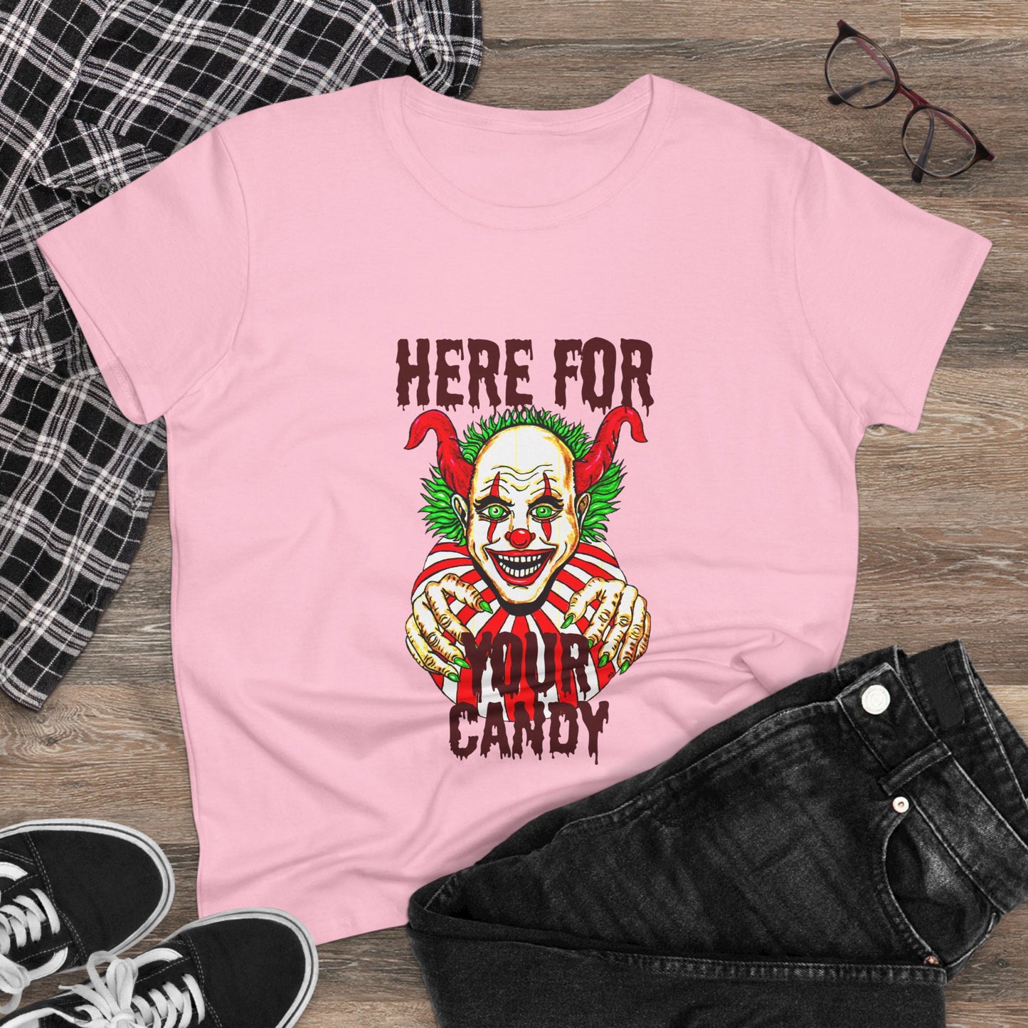 Here for Your Candy Women's Midweight Cotton Tee