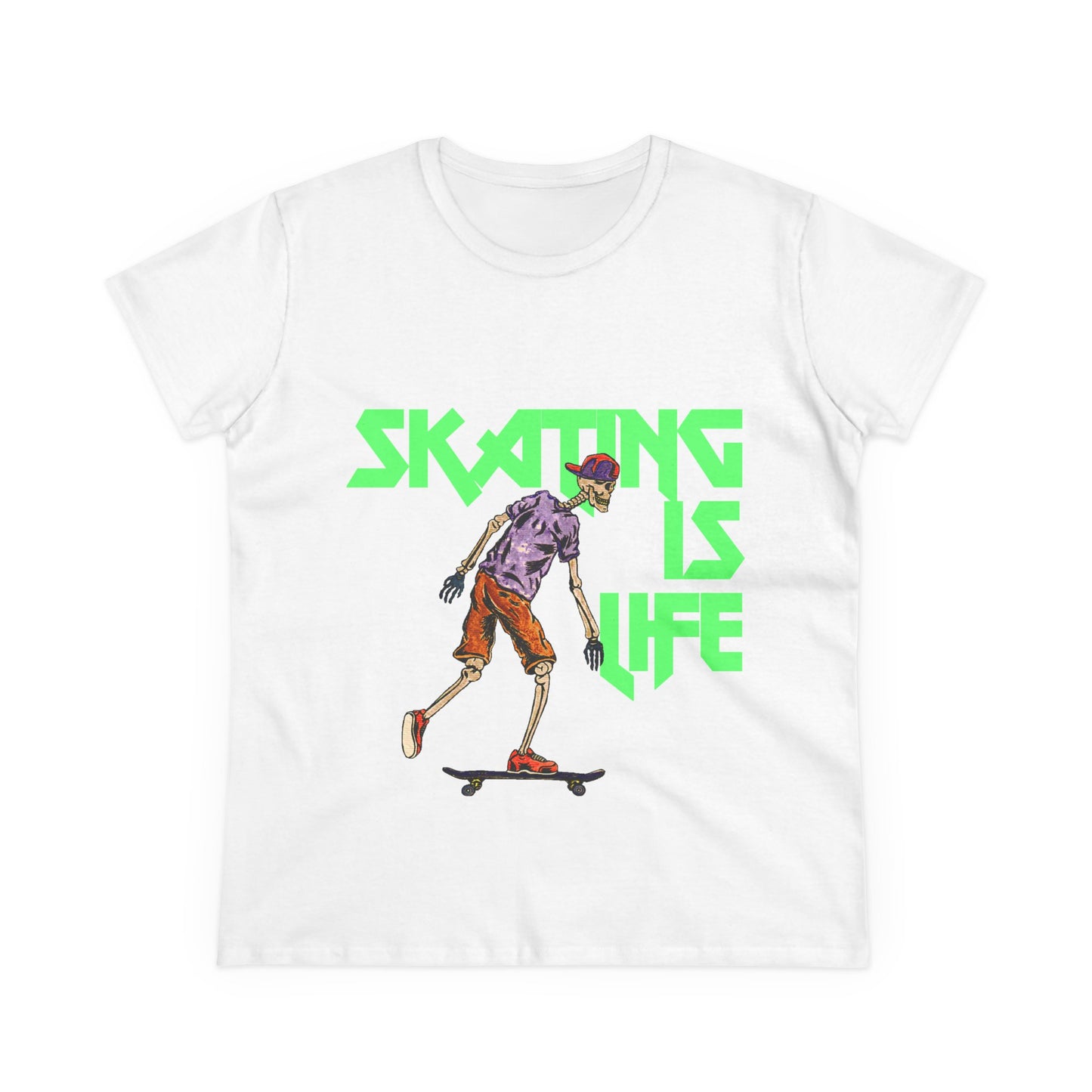 Skating is Life Women's Midweight Cotton Tee