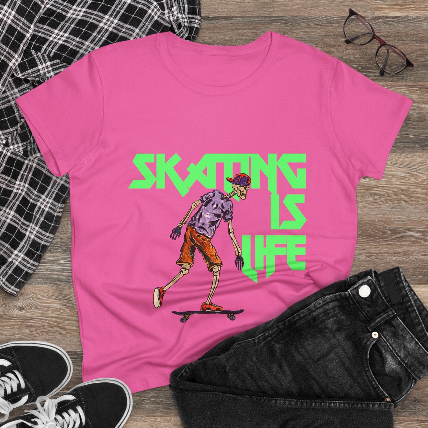 Skating is Life Women's Midweight Cotton Tee