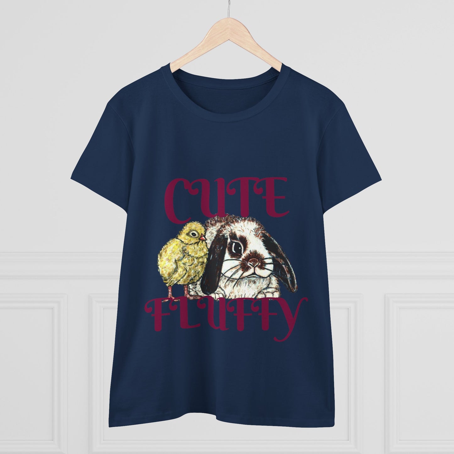 Cute and Fluffy Women's Midweight Cotton Tee