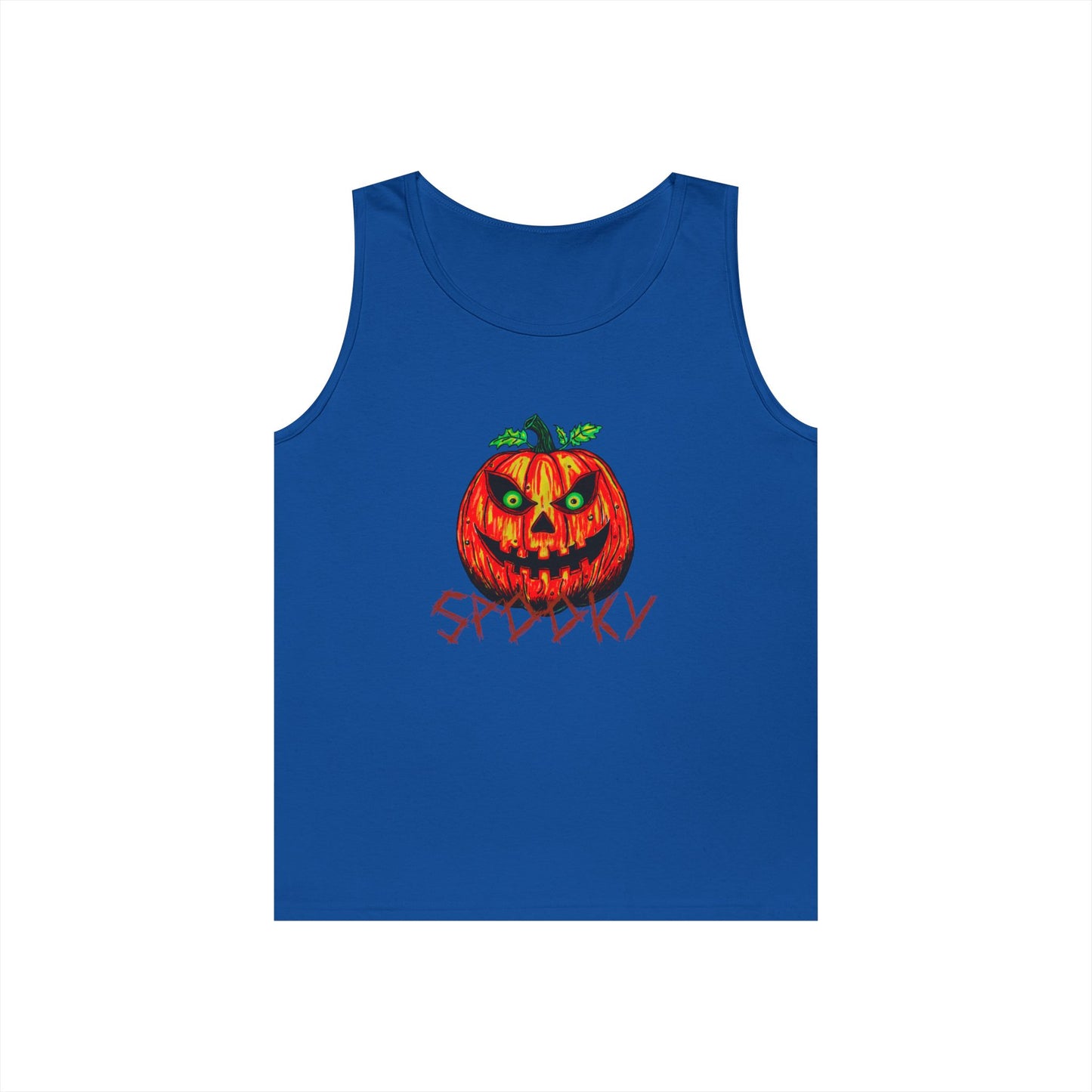 Spooky Jack-o-Lantern Unisex Heavy Cotton Tank Top