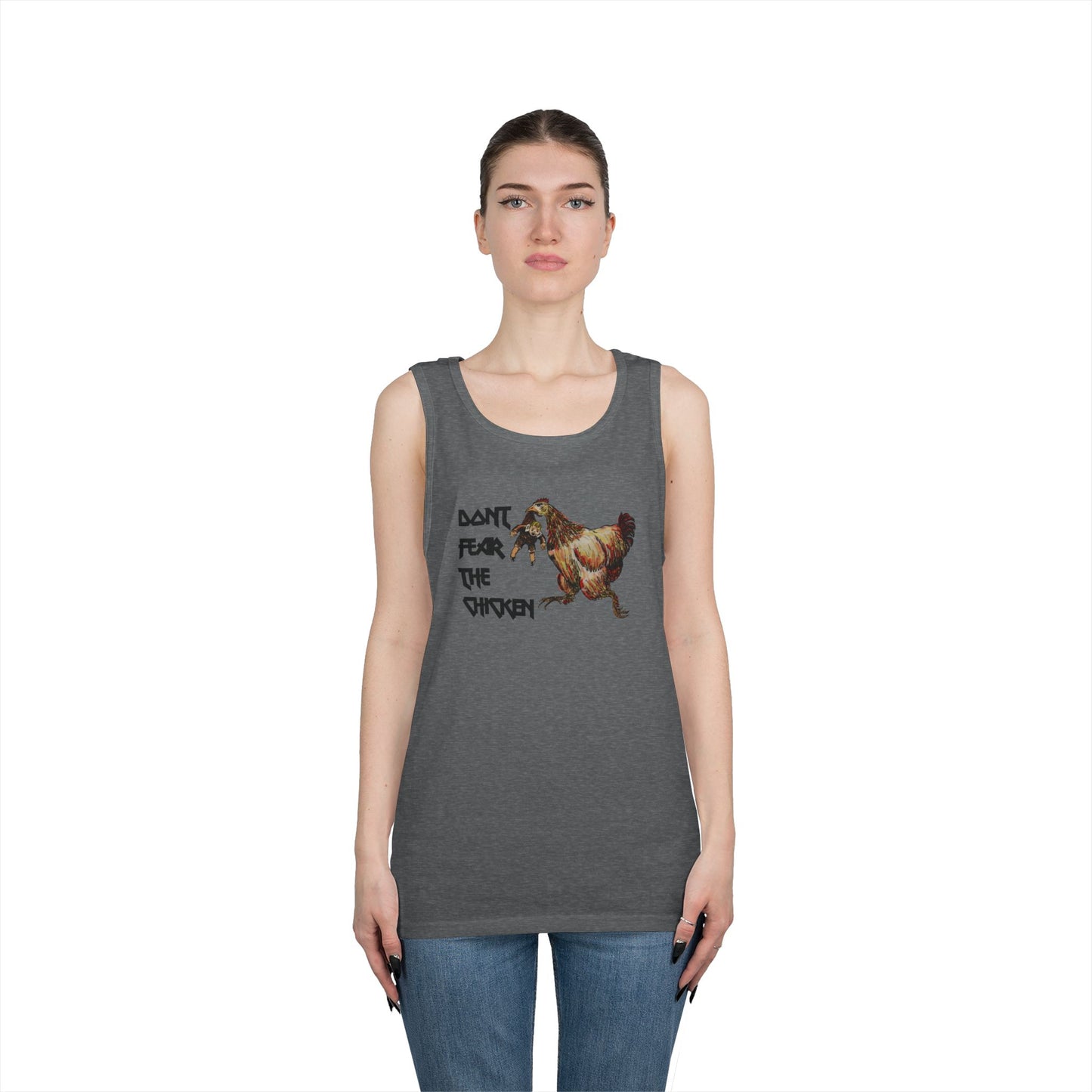 Don't Fear the Chicken Unisex Heavy Cotton Tank Top