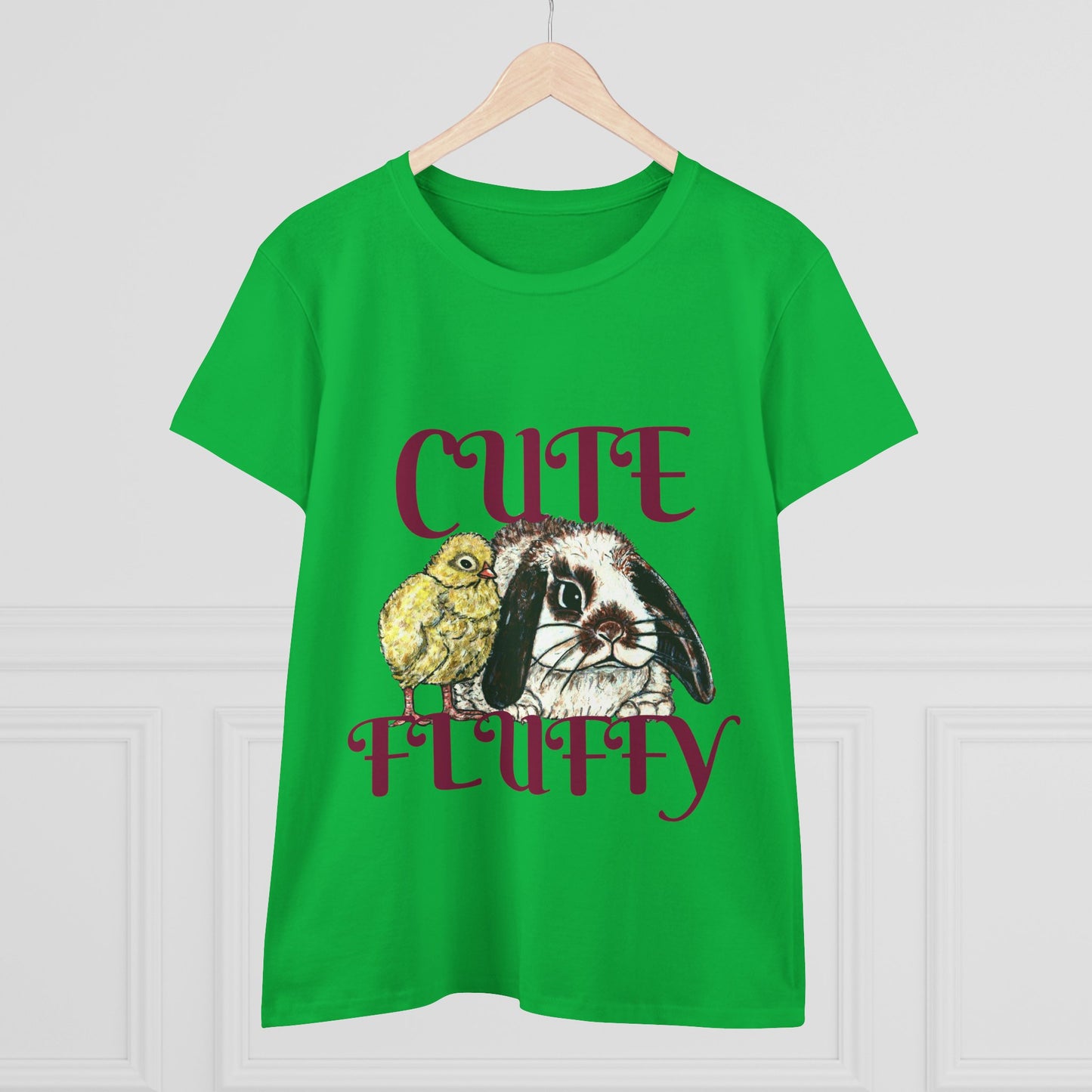 Cute and Fluffy Women's Midweight Cotton Tee
