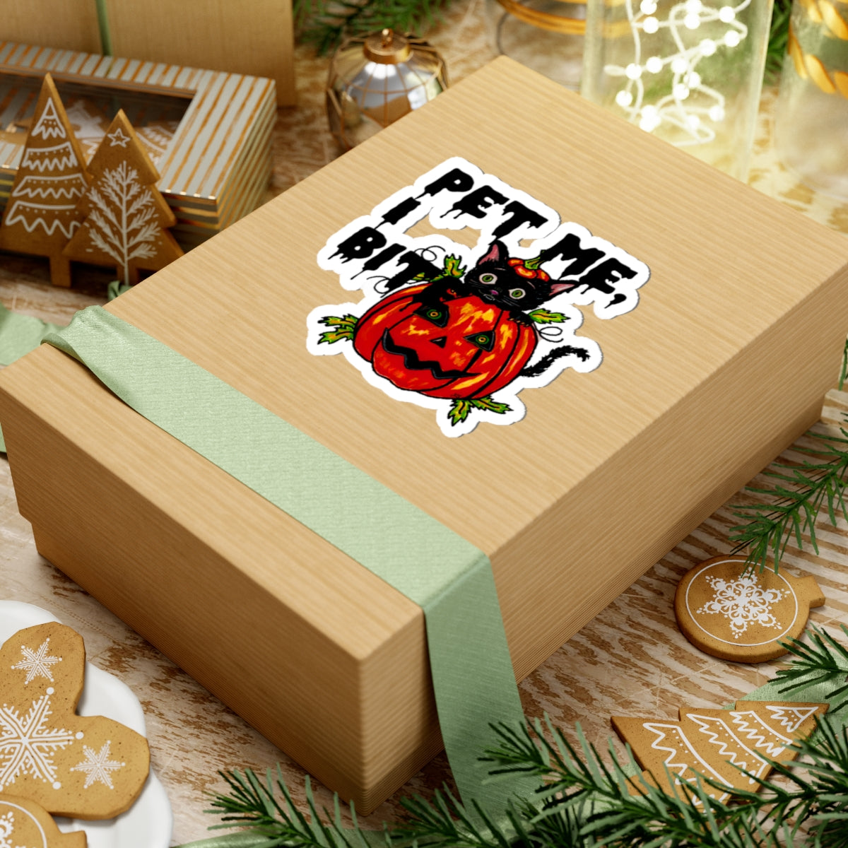 Pet Me I Bite Kiss-Cut Stickers