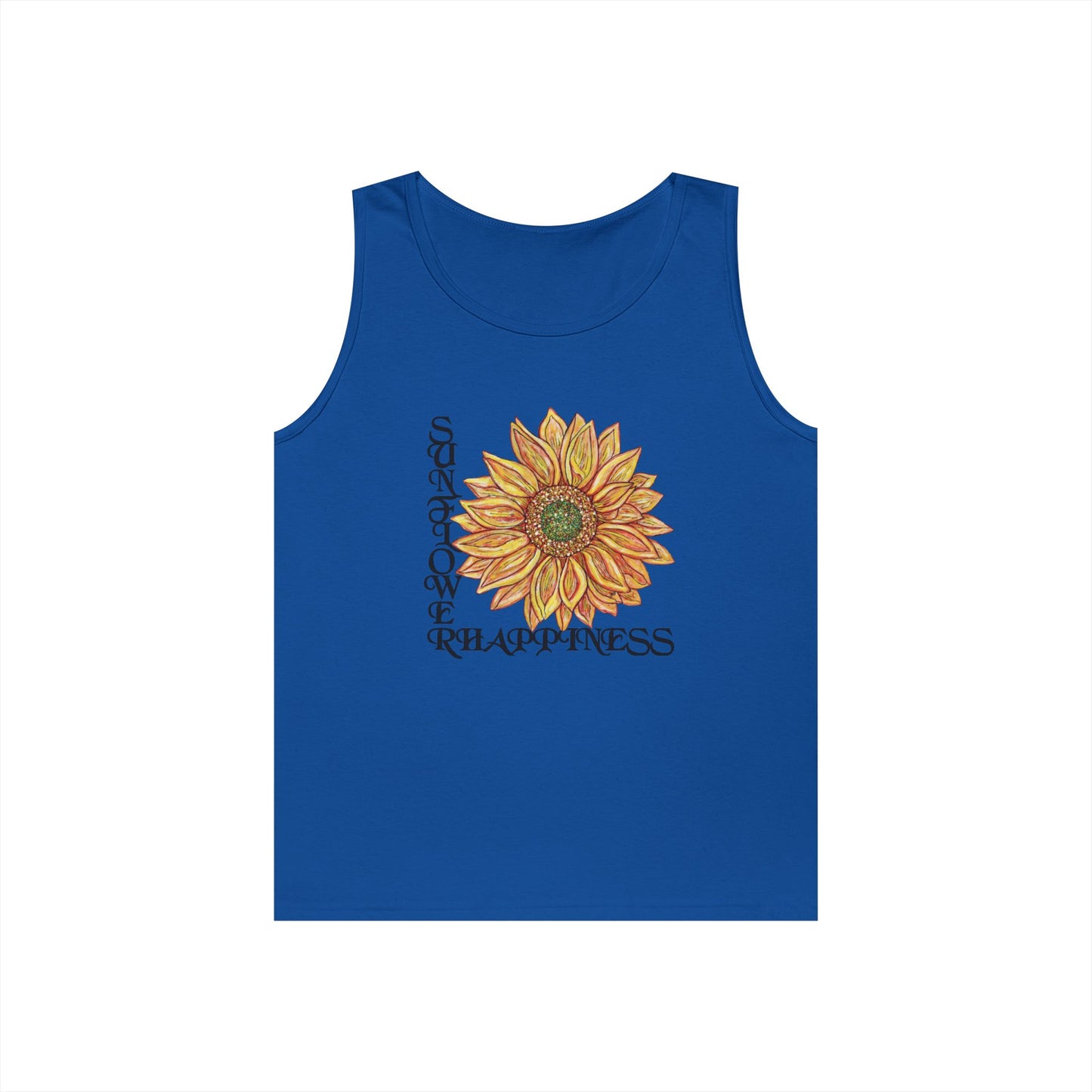 Sunflowers and Happiness Unisex Heavy Cotton Tank Top