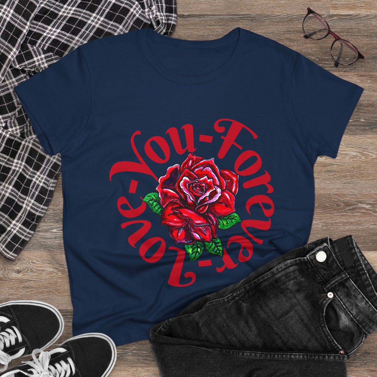Love You Forever Women's Midweight Cotton Tee