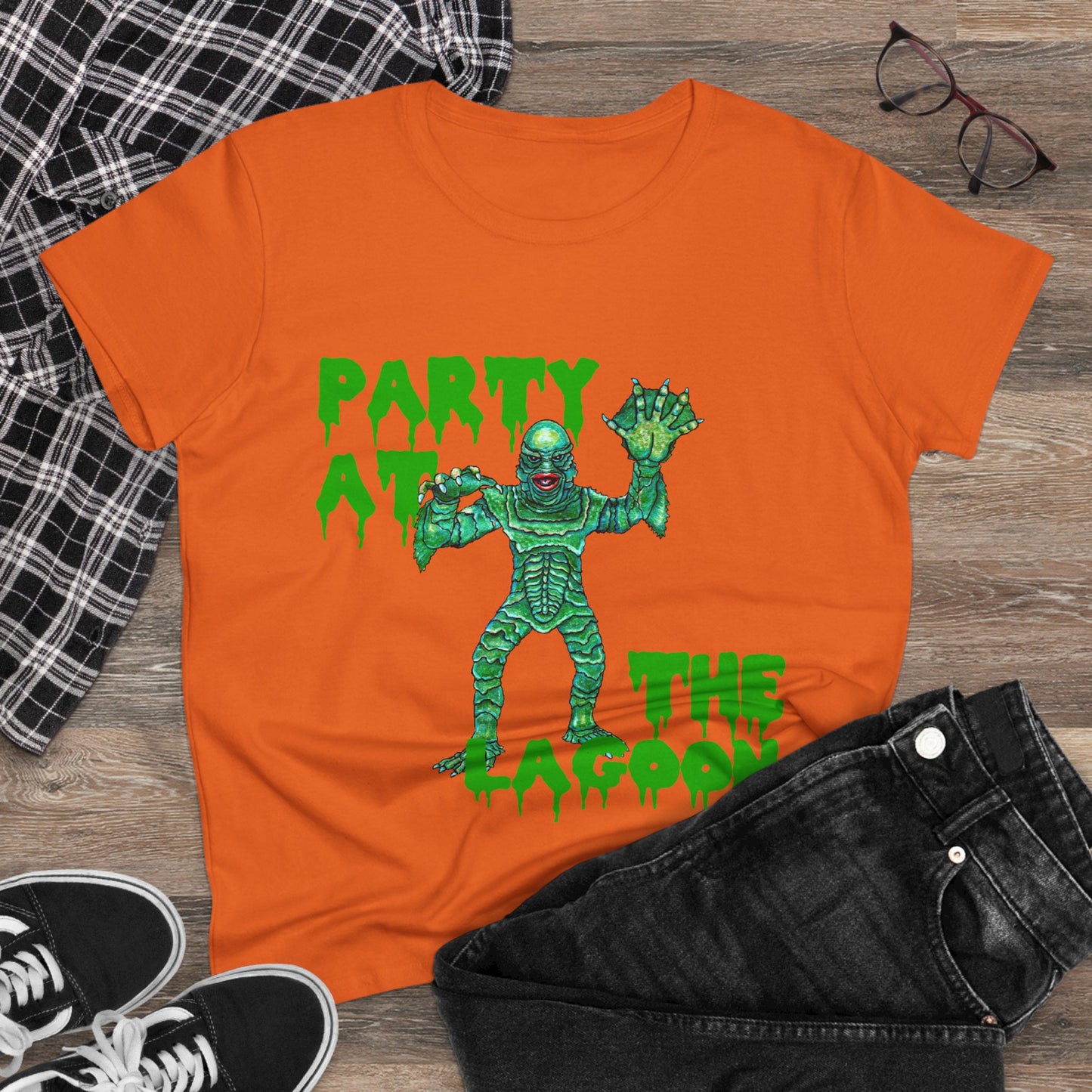 Party at the Lagoon Women's Midweight Cotton Tee
