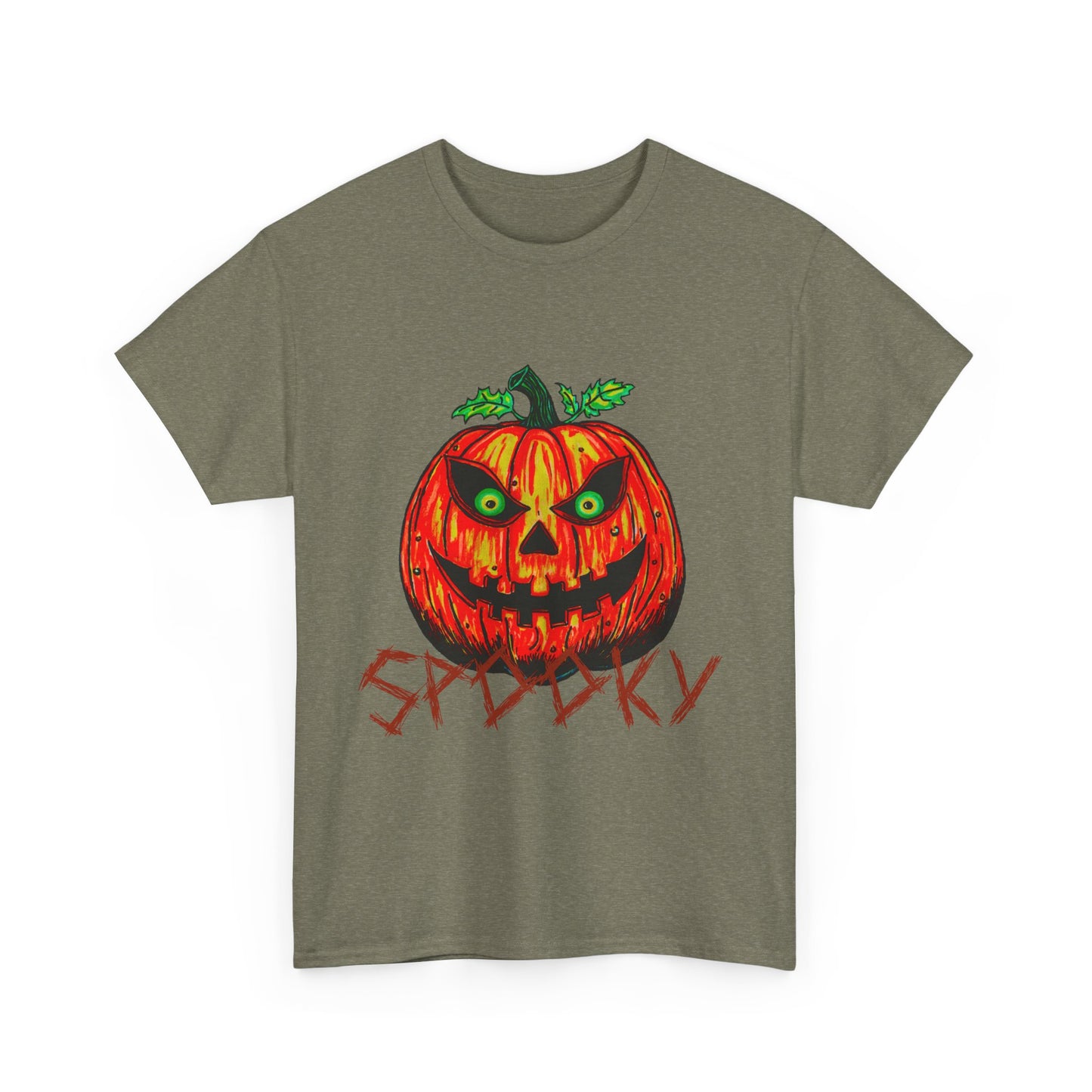 Spooky Jack-o-Lantern Unisex Heavy Cotton Tee