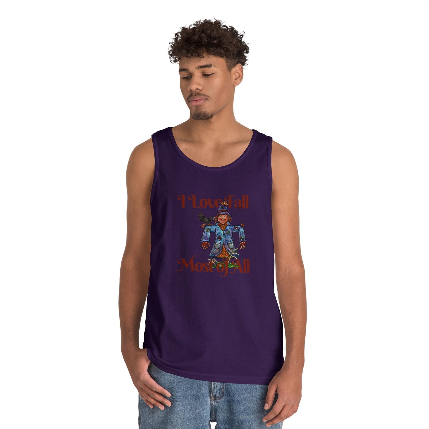 I Love Fall Most of All Unisex Heavy Cotton Tank Top