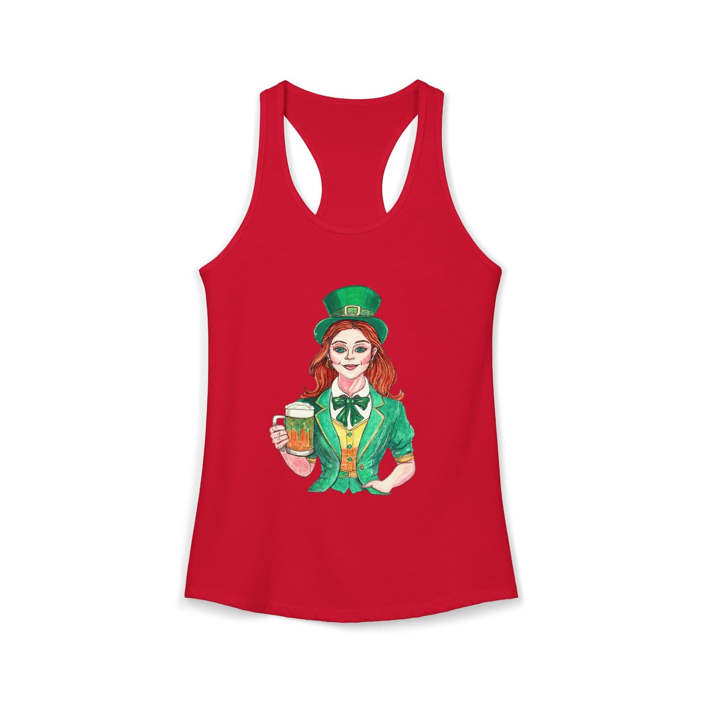 Paddys Day Cheers Women's Ideal Racerback Tank
