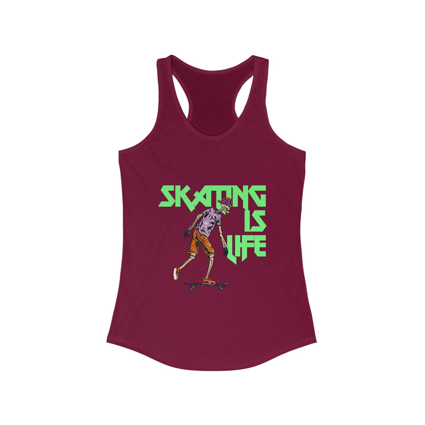 Skating is Life Women's Ideal Racerback Tank