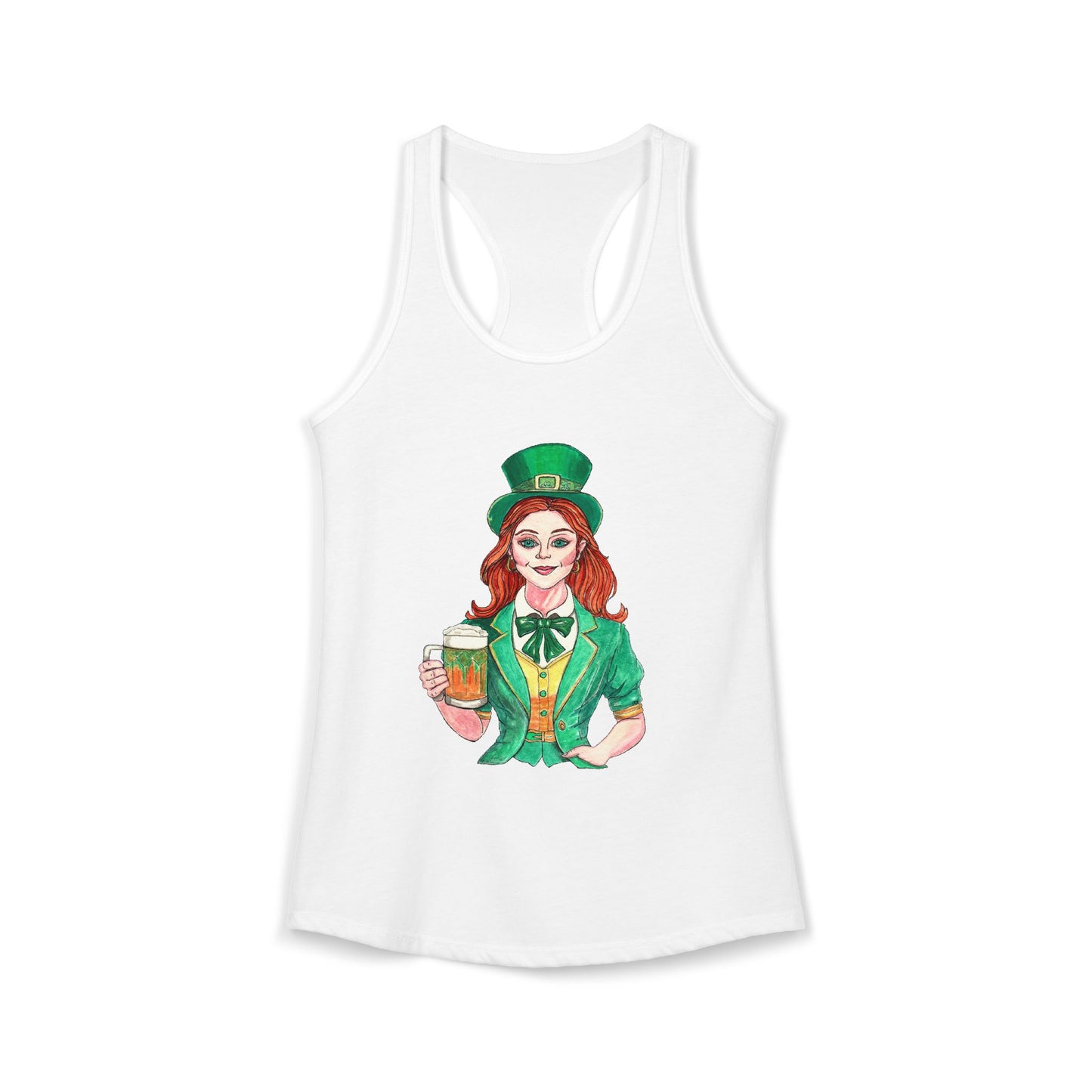 Paddys Day Cheers Women's Ideal Racerback Tank