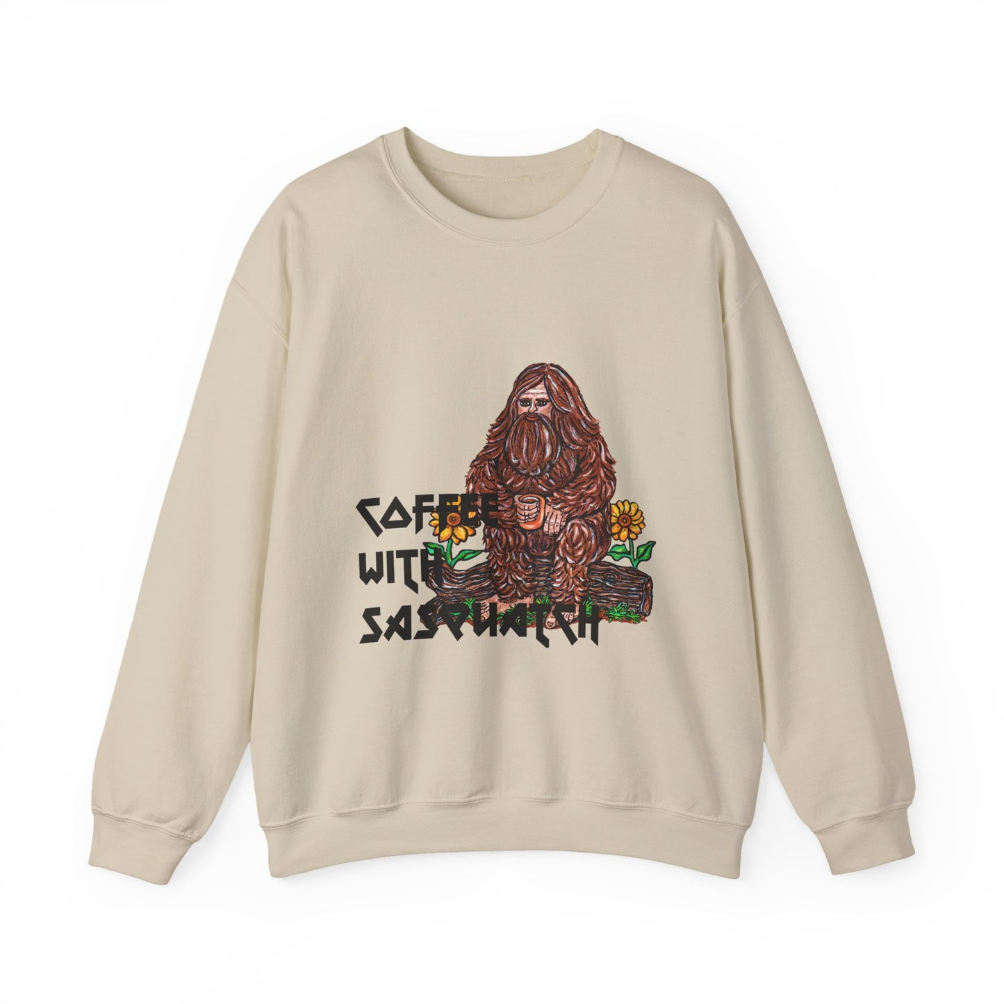 Coffee With Sasquatch Unisex Heavy Blend™ Crewneck Sweatshirt