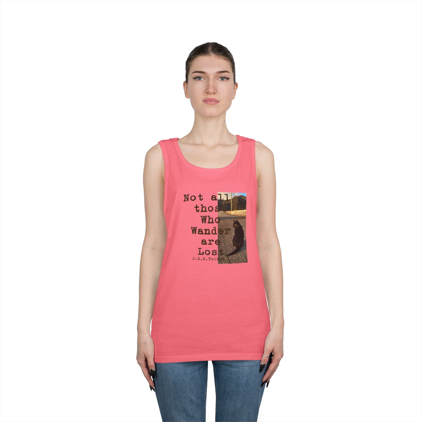 Wandering Kitty Unisex Heavy Cotton Tank Top