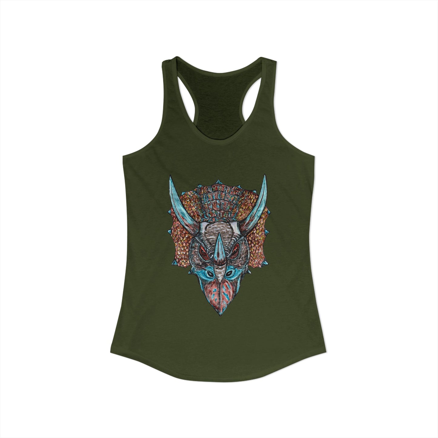 Triceratops Women's Ideal Racerback Tank