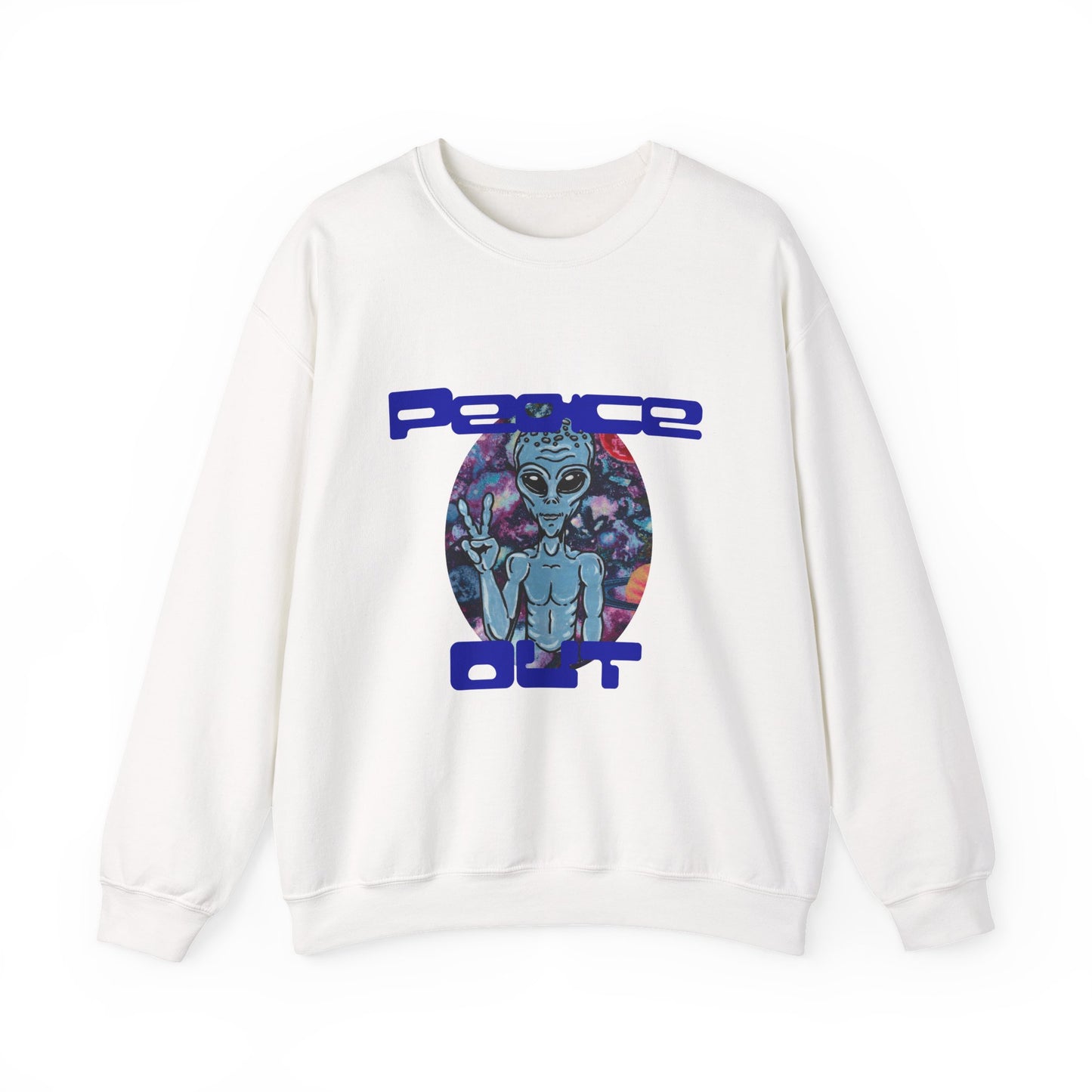 Peace Out Unisex Heavy Blend™ Crewneck Sweatshirt