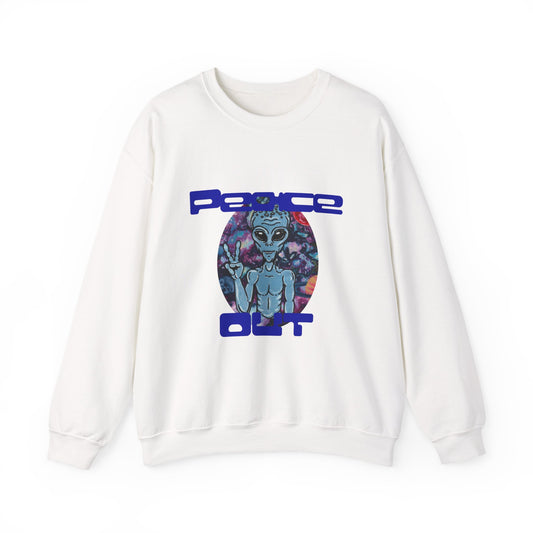 Peace Out Unisex Heavy Blend™ Crewneck Sweatshirt