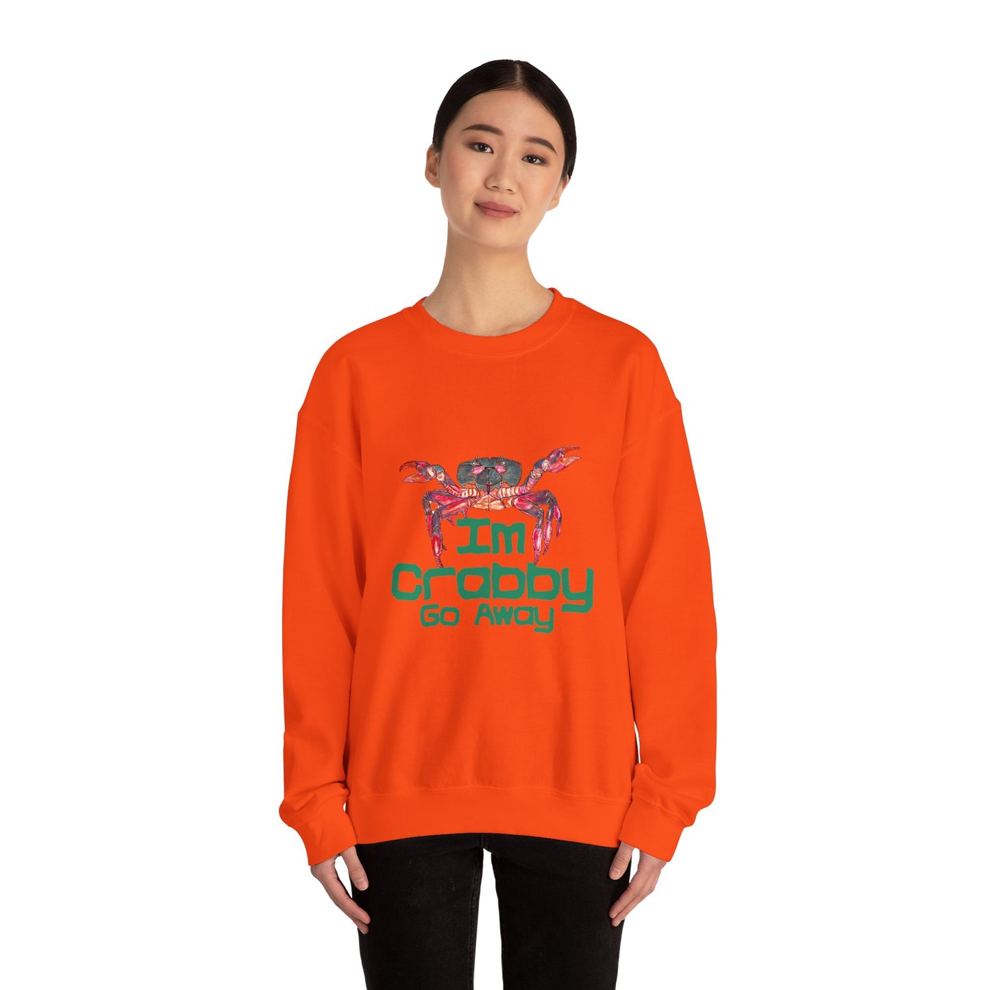 I'm Crabby Go Away Unisex Heavy Blend™ Crewneck Sweatshirt