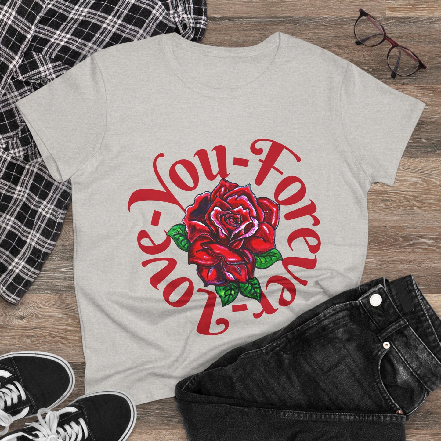 Love You Forever Women's Midweight Cotton Tee