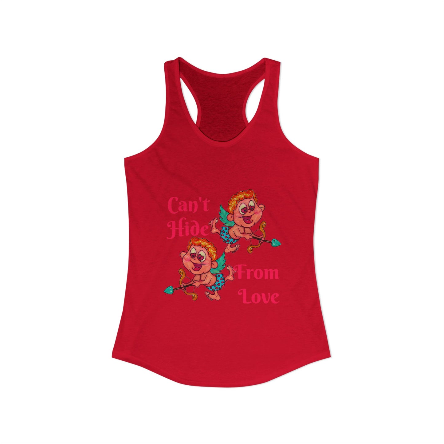 Can't Hide From Love Women's Ideal Racerback Tank