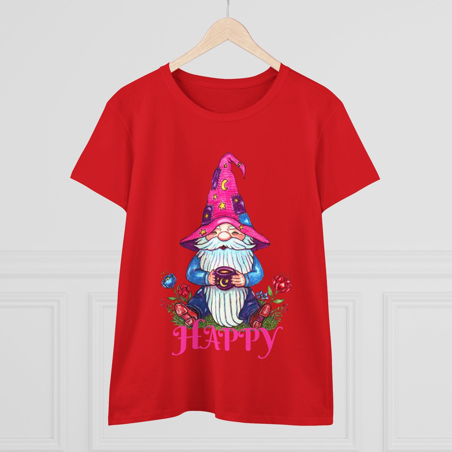 Happy Gnome Women's Midweight Cotton Tee