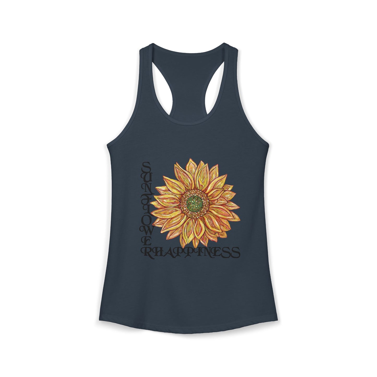 Sunflower and Happiness Women's Ideal Racerback Tank