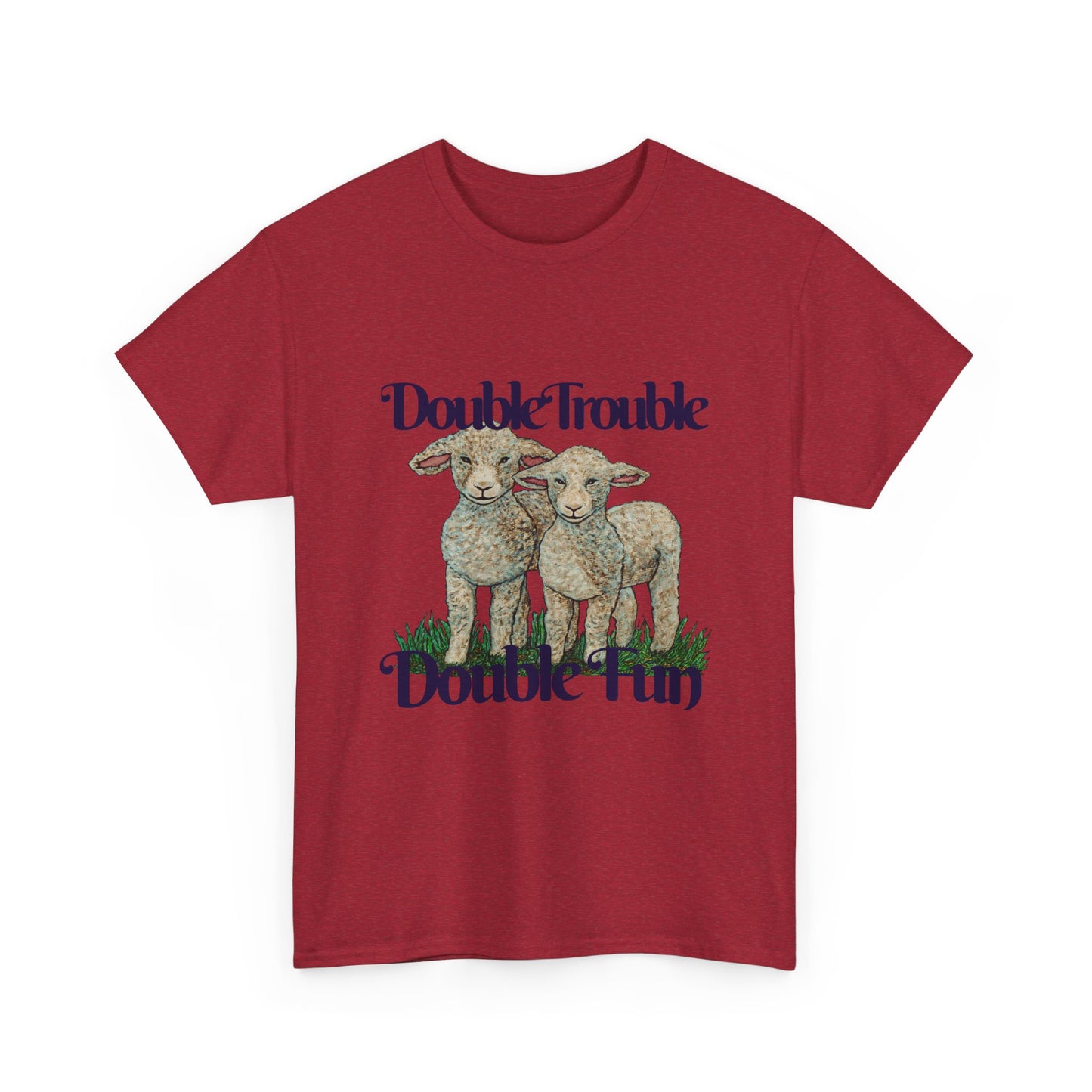 Double Trouble Double Fun Unisex Heavy Cotton Tee