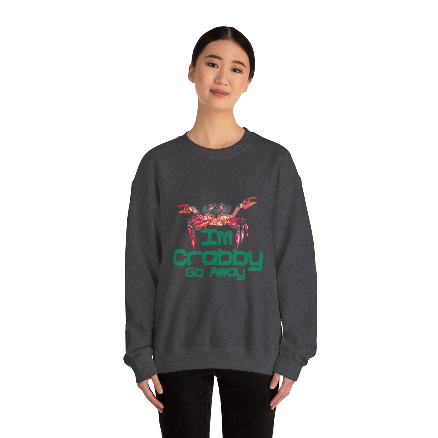 I'm Crabby Go Away Unisex Heavy Blend™ Crewneck Sweatshirt