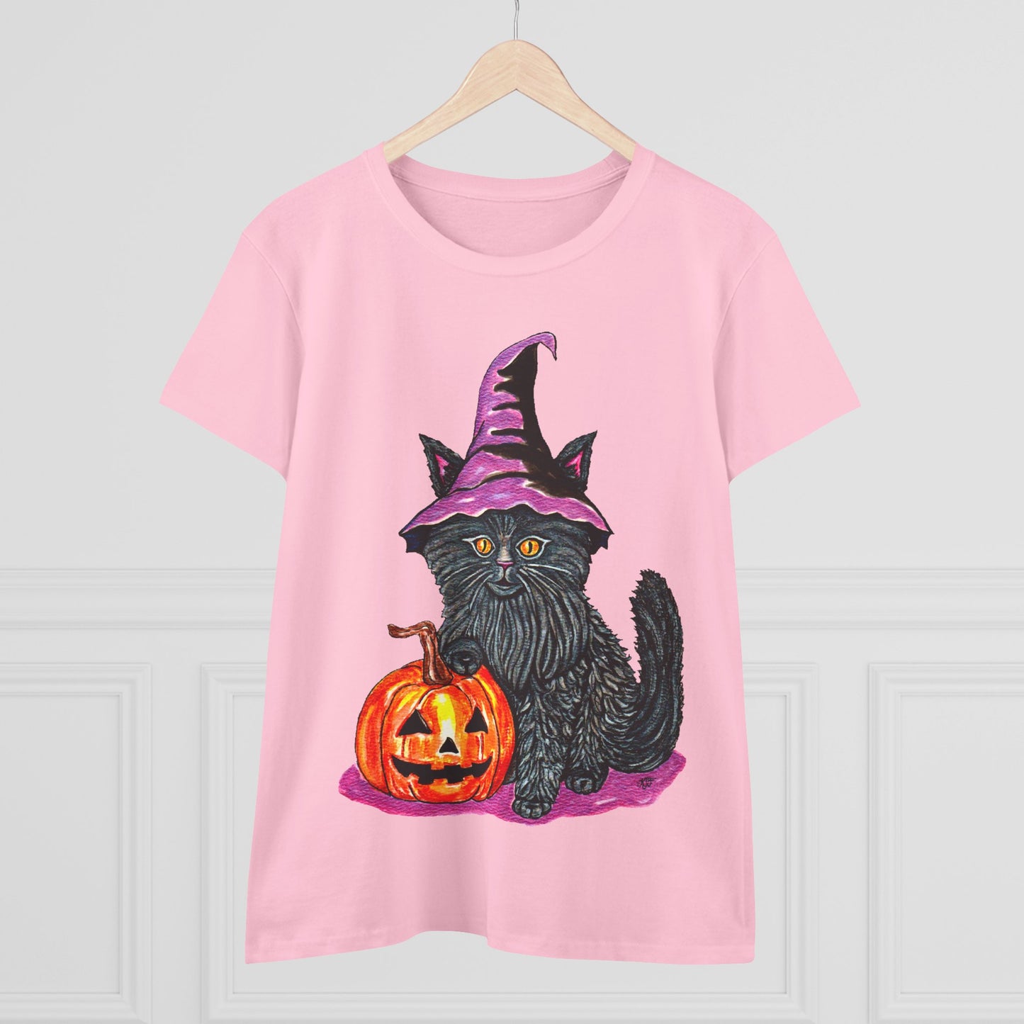 Halloween Kitty Women's Midweight Cotton Tee
