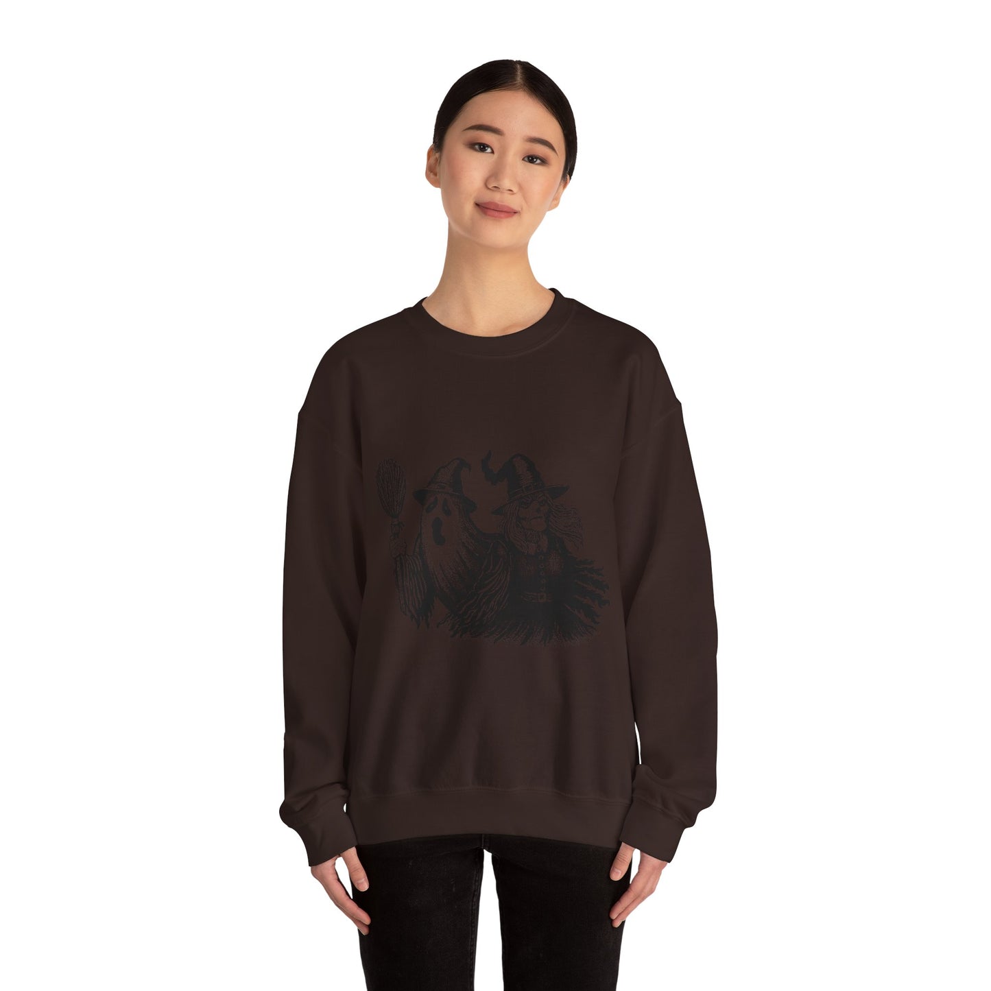 Ghost and Witch Unisex Heavy Blend™ Crewneck Sweatshirt