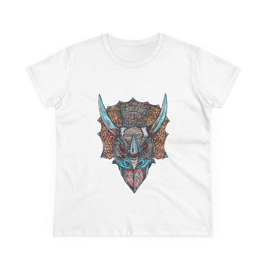 Triceratops Women's Midweight Cotton Tee