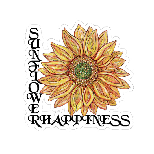 Sunflower and Happiness Kiss-Cut Stickers