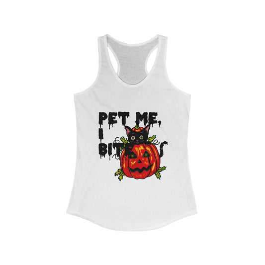 Pet me Women's Ideal Racerback Tank