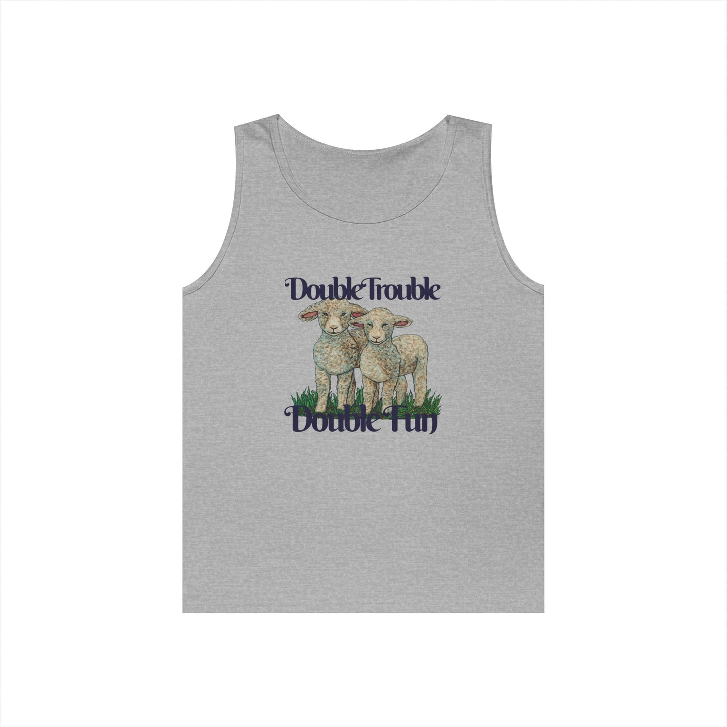 Double Trouble Double Fun Unisex Heavy Cotton Tank Top