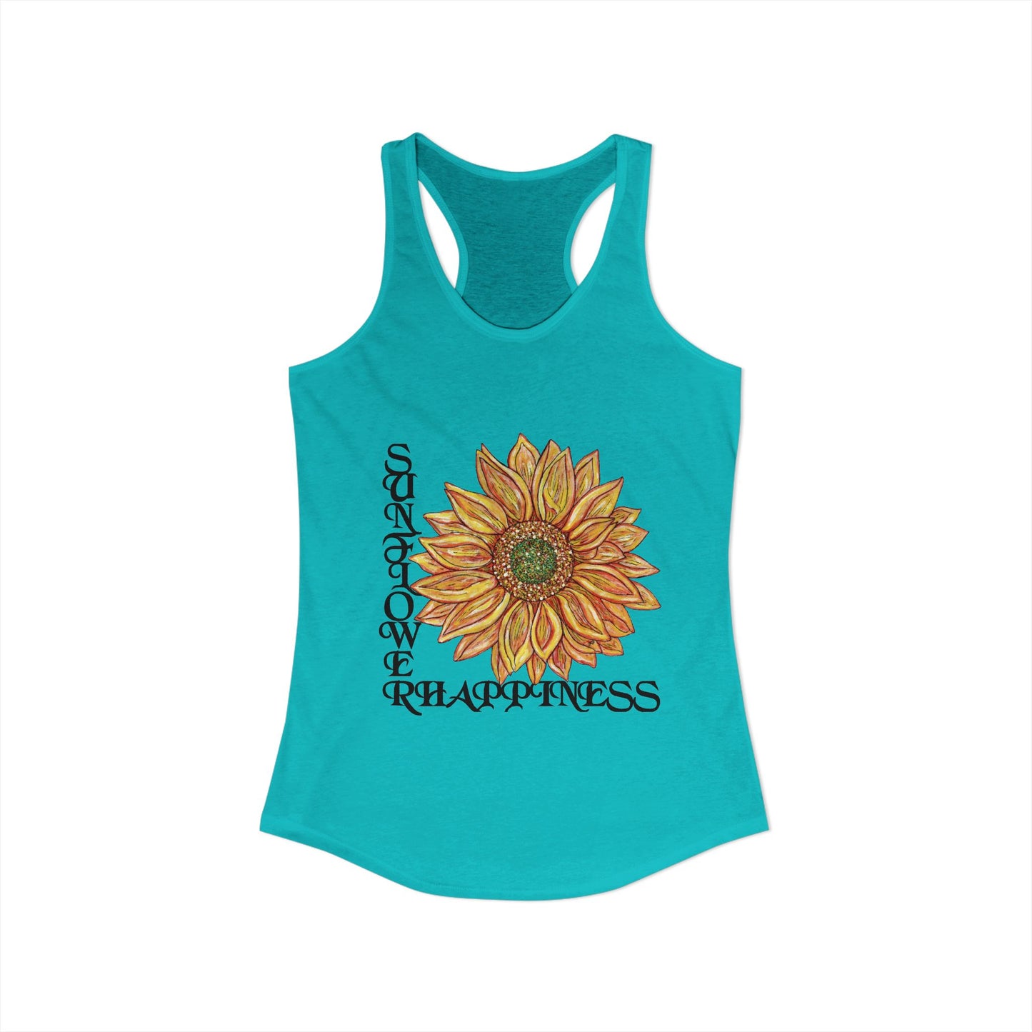 Sunflower and Happiness Women's Ideal Racerback Tank